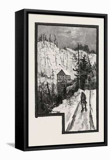 A Sawmill in the Backwoods. Forestry-null-Framed Stretched Canvas