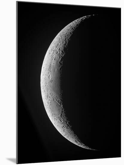 A Saxing Crescent Moon in High Resolution-Stocktrek Images-Mounted Photographic Print