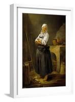 A Saxon Villager in Her Kitchen, Ca. 1756-Charles François Hutin-Framed Giclee Print