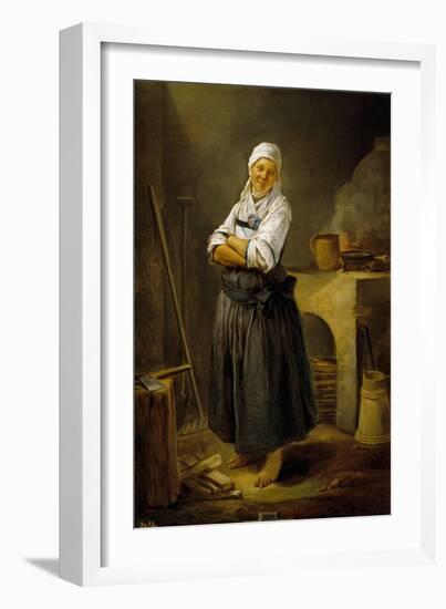 A Saxon Villager in Her Kitchen, Ca. 1756-Charles François Hutin-Framed Giclee Print