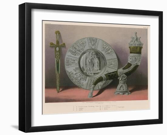 A Scandinavian Drinking Horn by J G Schwartz and Son-null-Framed Giclee Print