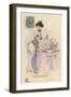 A Scantily Dressed Young Woman Asks Her Friend Which Perfume He Likes Best-null-Framed Art Print