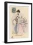 A Scantily Dressed Young Woman Asks Her Friend Which Perfume He Likes Best-null-Framed Art Print