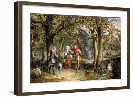 A Scene from 'As You Like It': Rosalind, Celia and Jacques in The Forest of Arden-John Edmund Buckley-Framed Giclee Print