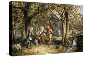 A Scene from 'As You Like It': Rosalind, Celia and Jacques in The Forest of Arden-John Edmund Buckley-Stretched Canvas