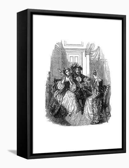 A Scene from Les Precieuses Ridicules by Moliere-Jackson-Framed Stretched Canvas