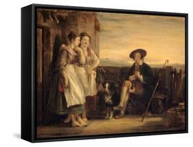 A Scene from the Gentle Shepherd, C.1823 (Panel)-Sir David Wilkie-Framed Stretched Canvas