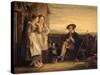 A Scene from the Gentle Shepherd, C.1823 (Panel)-Sir David Wilkie-Stretched Canvas