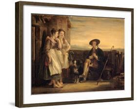 A Scene from the Gentle Shepherd, C.1823 (Panel)-Sir David Wilkie-Framed Giclee Print