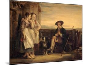 A Scene from the Gentle Shepherd, C.1823 (Panel)-Sir David Wilkie-Mounted Giclee Print