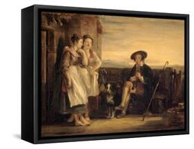 A Scene from the Gentle Shepherd, C.1823 (Panel)-Sir David Wilkie-Framed Stretched Canvas