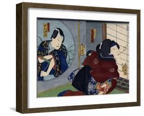 A Scene from the Play 'Kuzunoha', 1865-Utagawa Yoshiiku-Framed Giclee Print