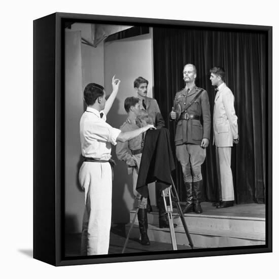 A Scene from the Terence Rattigan Play, Ross, Worksop College, Nottinghamshire, 1963-Michael Walters-Framed Stretched Canvas