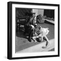 A Scene from the Terence Rattigan Play, Ross, Worksop College, Nottinghamshire, 1963-Michael Walters-Framed Photographic Print