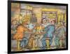 A Scene in a Seattle Skid Road Café-Ronald Ginther-Framed Giclee Print