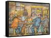 A Scene in a Seattle Skid Road Café-Ronald Ginther-Framed Stretched Canvas