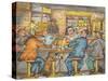 A Scene in a Seattle Skid Road Café-Ronald Ginther-Stretched Canvas