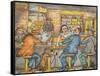 A Scene in a Seattle Skid Road Café-Ronald Ginther-Framed Stretched Canvas