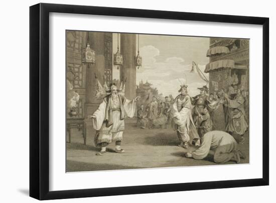 A Scene in an Historical Play Exhibited on the Chinese Stage, Engraved by James Heath-William Alexander-Framed Giclee Print