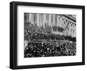 A Scene in Front of the Capitol During Lincoln's Second Inauguration,1865-null-Framed Photographic Print