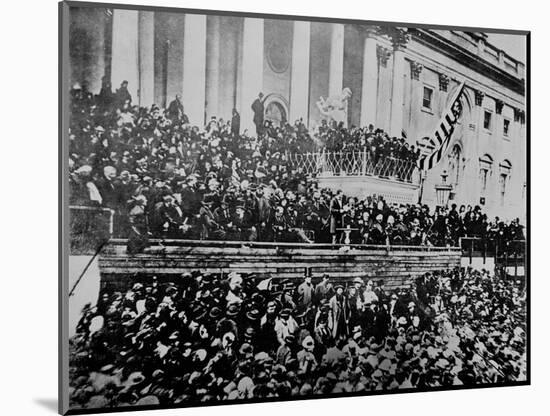 A Scene in Front of the Capitol During Lincoln's Second Inauguration,1865-null-Mounted Photographic Print