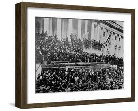 A Scene in Front of the Capitol During Lincoln's Second Inauguration,1865-null-Framed Photographic Print