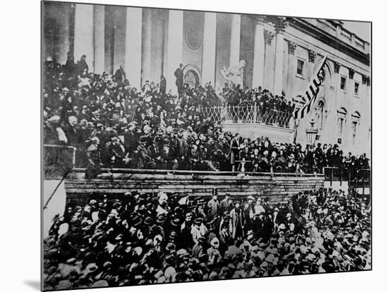A Scene in Front of the Capitol During Lincoln's Second Inauguration,1865-null-Mounted Photographic Print