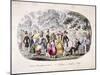 A Scene in Kensington Gardens or Fashion and Frights of 1829-George Cruikshank-Mounted Giclee Print