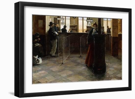 A Scene in Montmartre, 1900-Lionello Balestrieri-Framed Giclee Print