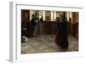 A Scene in Montmartre, 1900-Lionello Balestrieri-Framed Giclee Print