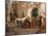 A Scene in Morocco; Scene Prise Au Maroc, 1885 (Oil on Canvas)-Frederick Arthur Bridgman-Mounted Giclee Print