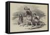 A Scene in Tarmons, a Widow and Children of the O'Connell Estates on their Way to Beg Potatoes-null-Framed Stretched Canvas