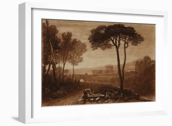 A Scene in the Campagna, 1812 (Etching & Mezzotint)-Joseph Mallord William Turner-Framed Giclee Print