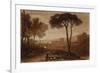 A Scene in the Campagna, 1812 (Etching & Mezzotint)-Joseph Mallord William Turner-Framed Giclee Print