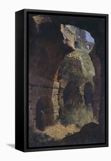 A Scene in the Colosseum, Rome-Thomas Jones-Framed Stretched Canvas