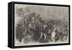 A Scene in the French National Assembly-Felix Regamey-Framed Stretched Canvas