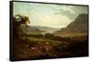 A Scene in the Lake District-Julius Caesar Ibbetson-Framed Stretched Canvas