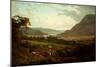 A Scene in the Lake District-Julius Caesar Ibbetson-Mounted Giclee Print