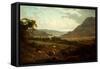 A Scene in the Lake District-Julius Caesar Ibbetson-Framed Stretched Canvas