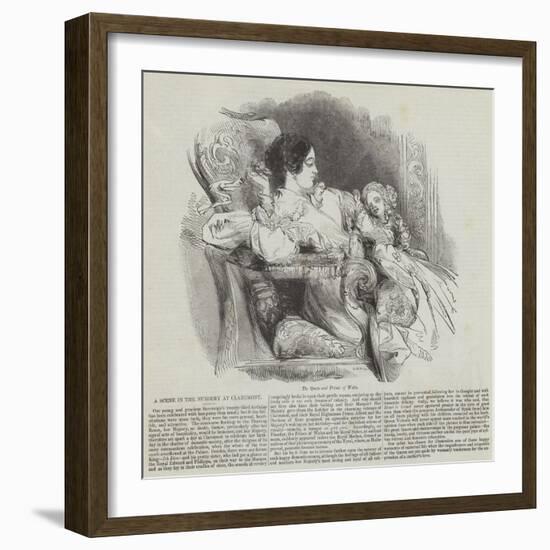 A Scene in the Nursery at Claremont-null-Framed Giclee Print