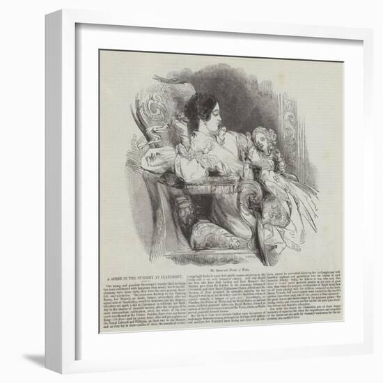 A Scene in the Nursery at Claremont-null-Framed Giclee Print