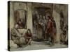 A Scene of Monastic Life, 1850 (W/C on Paper)-George Cattermole-Stretched Canvas