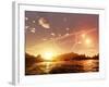 A Scene On a Distant Moon Orbiting a Gas Giant in a Trinary Star System-Stocktrek Images-Framed Photographic Print