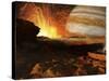 A Scene on Jupiter's Moon, Io, the Most Volcanic Body in the Solar System-Stocktrek Images-Stretched Canvas