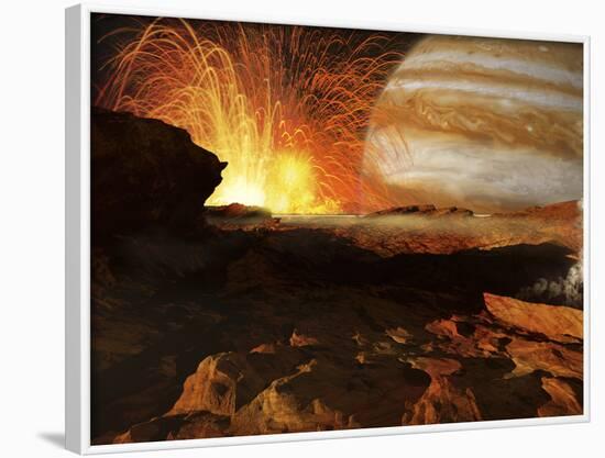A Scene on Jupiter's Moon, Io, the Most Volcanic Body in the Solar System-Stocktrek Images-Framed Photographic Print