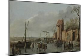 A Scene on the Ice, 1627-Jan Van Goyen-Mounted Giclee Print