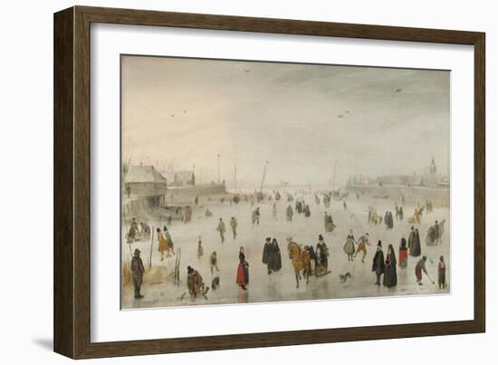 A Scene on the Ice, c.1625-Hendrik Avercamp-Framed Giclee Print