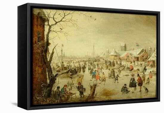 A Scene on the Ice, C.1630-Hendrick Avercamp-Framed Stretched Canvas