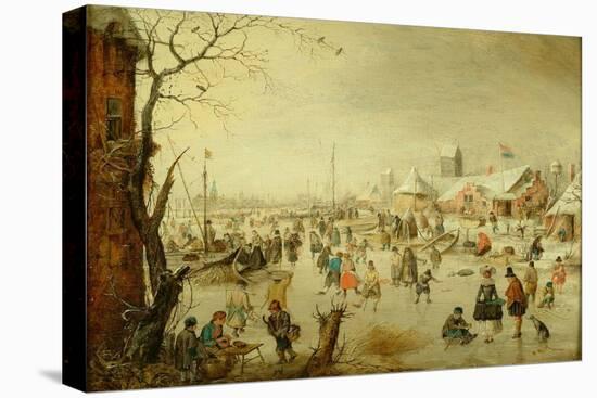 A Scene on the Ice, C.1630-Hendrick Avercamp-Stretched Canvas