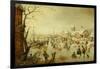 A Scene on the Ice, C.1630-Hendrick Avercamp-Framed Giclee Print